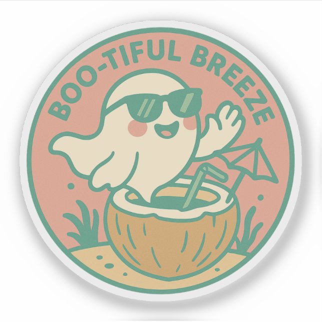 Cute Ghost Tropical Drink (Front)