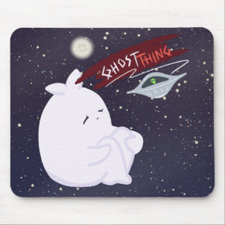 Cute Ghost & UFO Mousepad