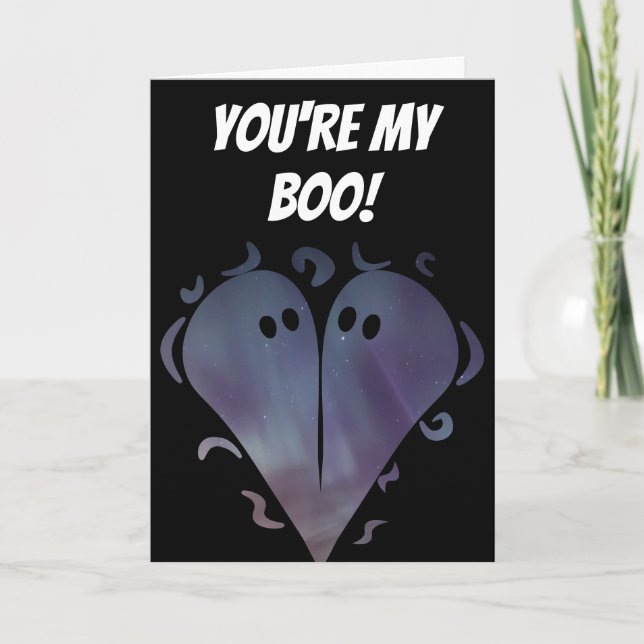 Cute Ghost Valentines Day Card (Front)