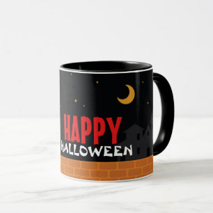 Cute ghost wandering in streets at night mug
