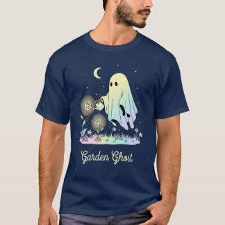 Cute Ghost Watering Magical Flowers T-shirt