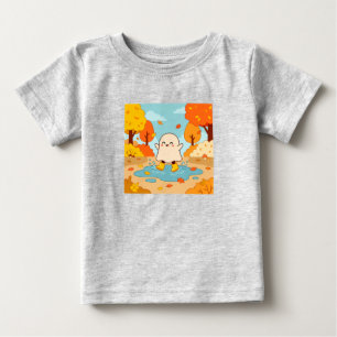 Cute Ghost Wearing Rain Boots Baby T-Shirt