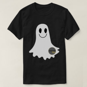 CUTE GHOST WHITE COLOR WITH BUSINESS BRAND LOGO T-Shirt