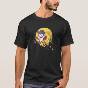 Cute Ghost Witch Scary Unicorn Halloween Party T-Shirt