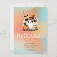 Cute Ghost Witches Hat Coffee Halloween Party