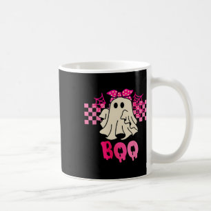 Cute Ghost With Bow Boo Halloween For Girls Kids T Coffee Mug
