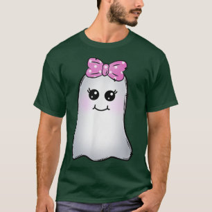 Cute Ghost With Bow Clothing And Accessories Women T-Shirt