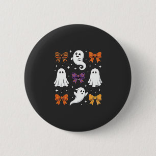 Cute Ghost with Bows Halloween Design_1 6 Cm Round Badge