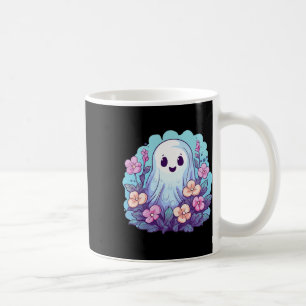 Cute Ghost With Flowers I Kids Ghost Coffee Mug