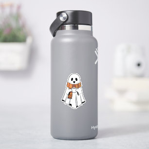 Cute Ghost with Hot Cocoa Sticker
