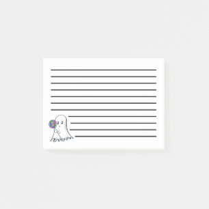 Cute Ghost with Lolipop Post-It Notes