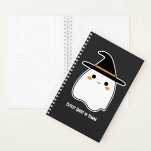 Cute Ghost with Personalised Image and Text Notebook