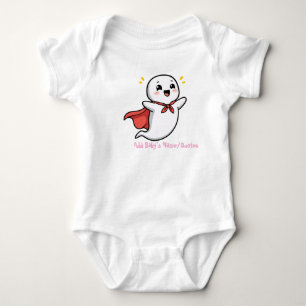 Cute Ghost with Red Cape Baby Bodysuit