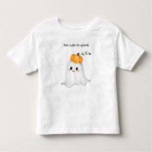 Cute Ghost with Too Cute to Spook Toddler T-Shirt