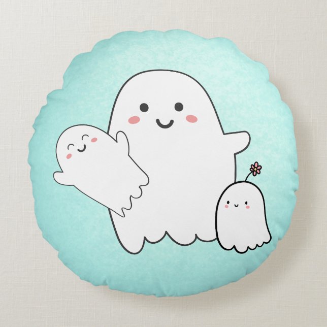 Cute Ghosties Double Sided Pillow (Front)