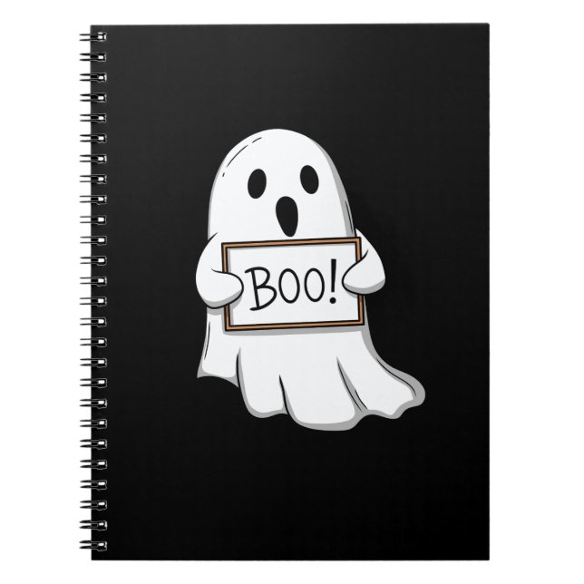 Cute Ghostly BOO Fun Notebook (Front)