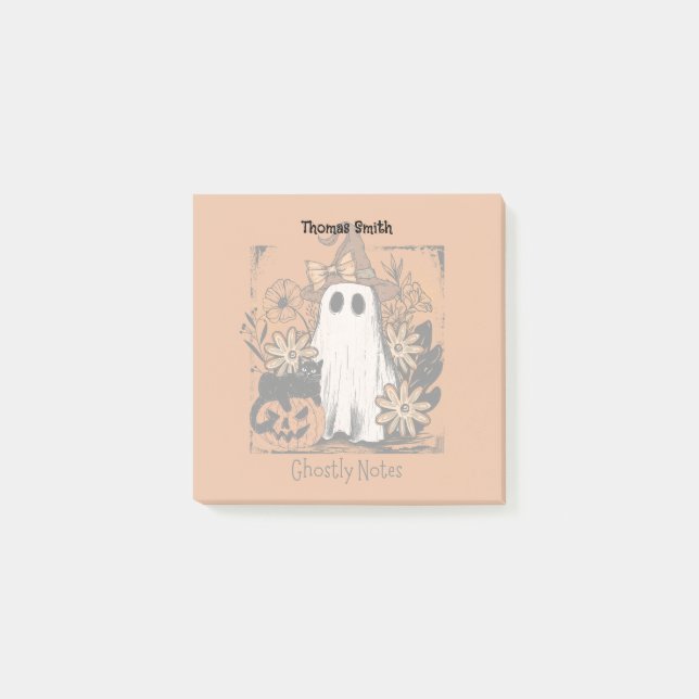 Cute Ghostly Halloween Fun  Post-it Notes (Front)