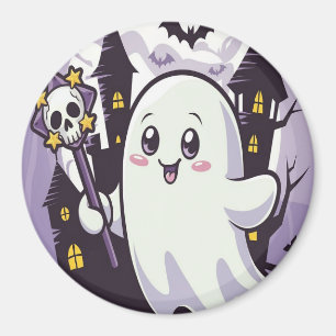 Cute Ghostly Poster with a Playful Twist Magnet