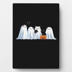 Cute Ghosts and Black Cats Halloween � Spooky Seas Plaque