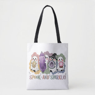 Cute Ghosts Crystals Halloween Magic Aesthetic Tote Bag
