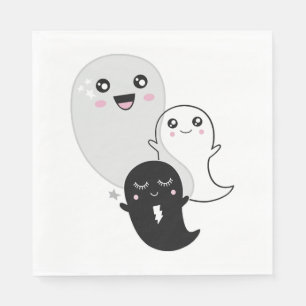 cute ghosts halloween kawaii napkin