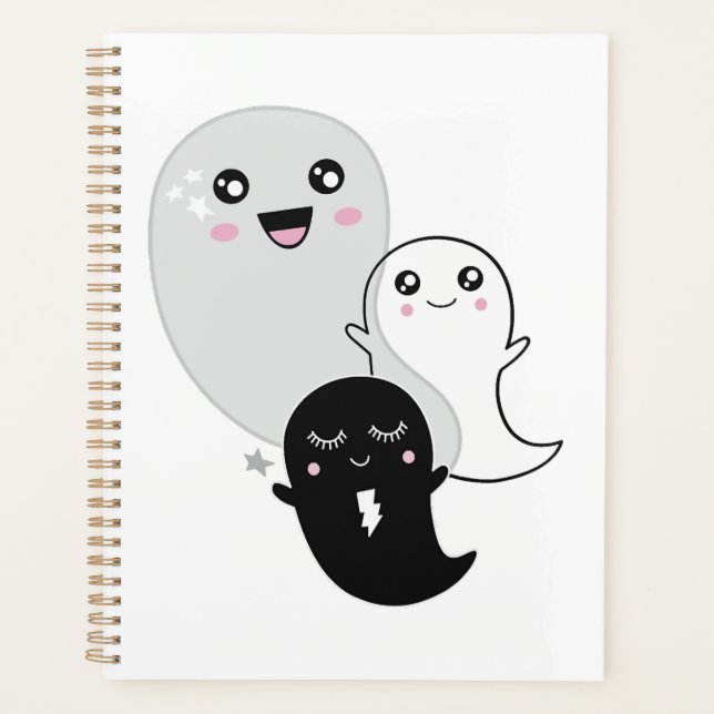 cute ghosts halloween kawaii planner (Front)