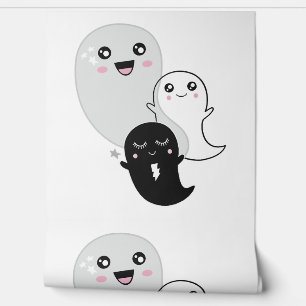 cute ghosts halloween kawaii wallpaper