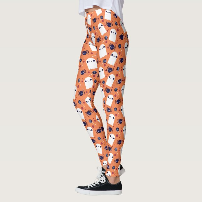 Cute Ghosts Halloween Leggings (Left)