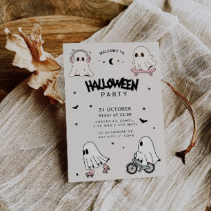 Cute Ghosts Halloween Party  Invitation