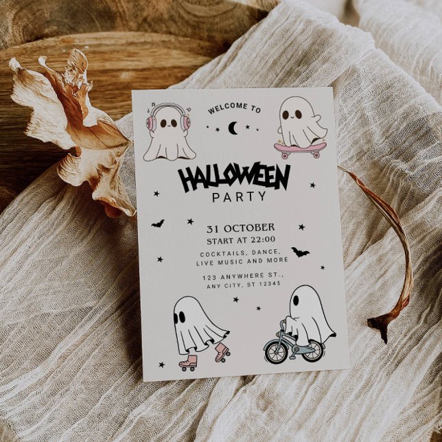 Cute Ghosts Halloween Party  Invitation (Creator Uploaded)