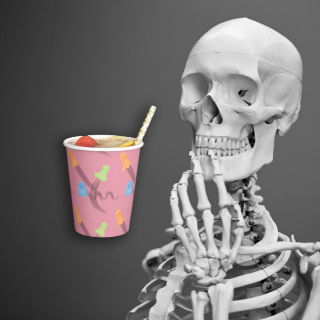 Cute ghosts in pink, Halloween  Paper Cups (Cute ghosts in pink, Halloween Paper Cups
)