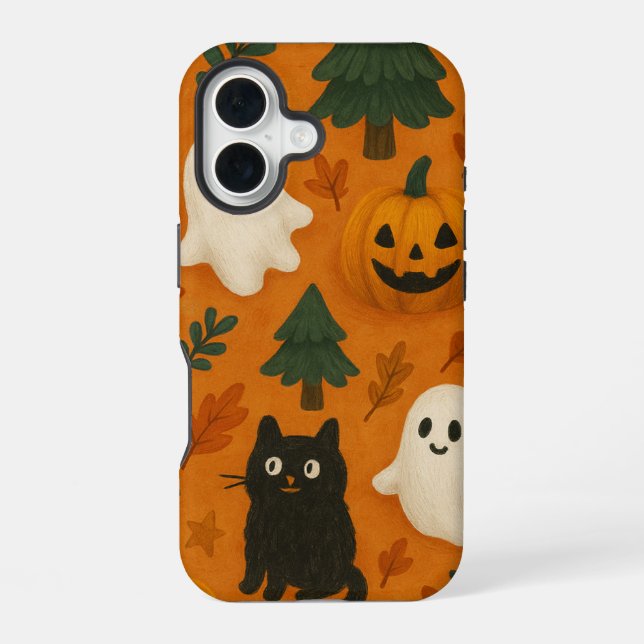 Cute Ghosts & Pumpkins Mobile Case (Back)