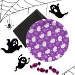 Cute Ghosts | Spiders | Spider Webs Halloween Paper Plate<br><div class="desc">Cute ghosts,  spiders and spider webs on a purple background Halloween pattern.</div>