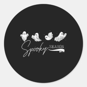 Cute Ghosts Spooky Season Funny Kawaii Halloween Classic Round Sticker