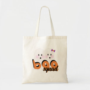 Cute Ghoul Ghost Boo Squad Black Orange Tote Bag