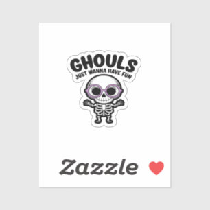 Cute Ghouls Just Wanna Have Fun Skeleton