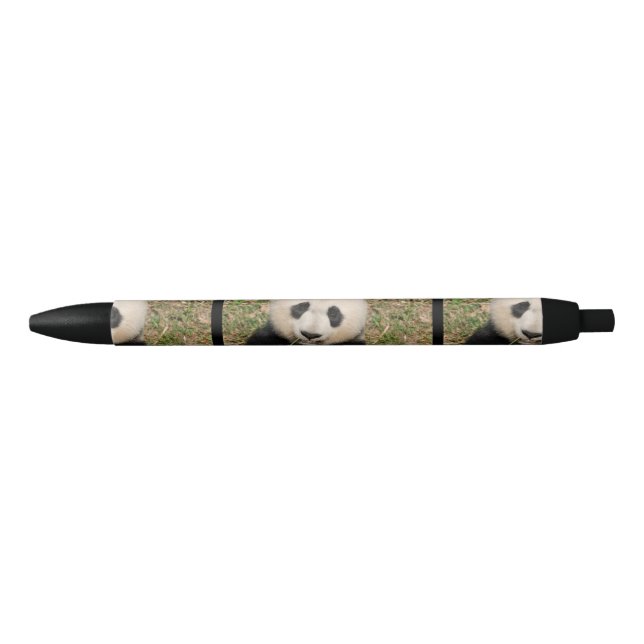 Cute Giant Panda Bear Black Ink Pen (Front)