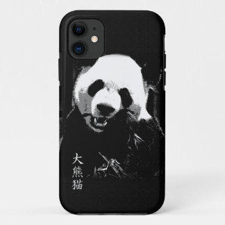 Cute Giant Panda Bear Cub Eating Bamboo Leaves iPhone 11 Case