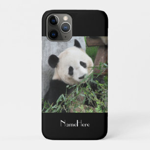 Cute Giant Panda, Name, Black iPhone 11 Pro Case