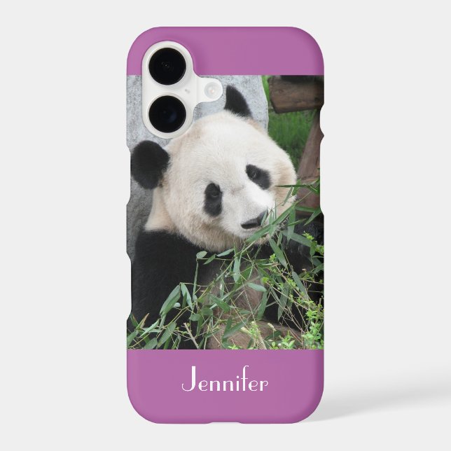 Cute Giant Panda, Purple, Orchid, Name, (Back)
