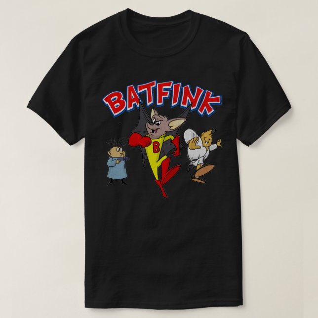 Cute Gift Batfink The Bat Superhero Cartoon Charac T-Shirt (Design Front)