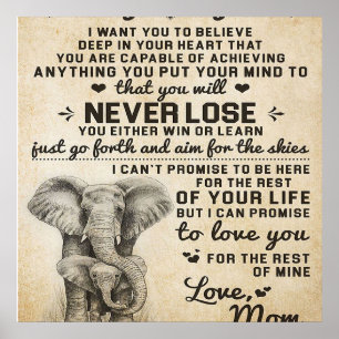 Cute Gift for Daughter, To My Daugjter Letter Poster