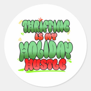 Cute gift for those who love thrifting classic round sticker