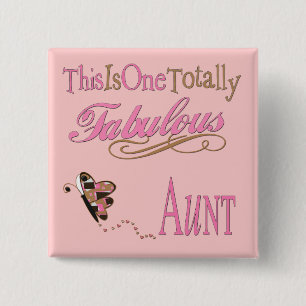 Cute Gifts For Aunts 15 Cm Square Badge