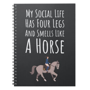 Cute Gifts For Equestrian Riders Horse Lover Funny Notebook