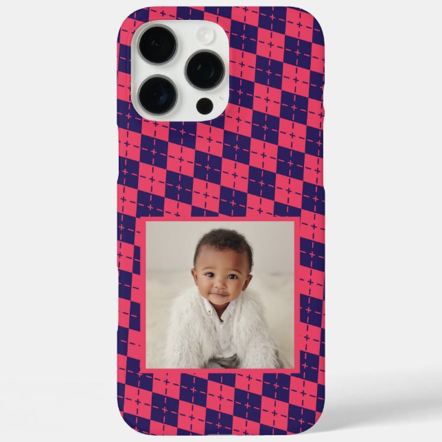 Cute Gifts For Father Gingham Plaid  Case-Mate iPhone Case (Back)