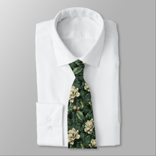 Cute Gifts For Men Gardenias Floral Tie