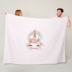 Cute Gifts Granddaughter Daughter UNICORN NAMED Fleece Blanket