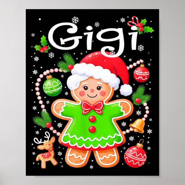 Cute Gigi Gingerbread Family Matching Christmas Co Poster (Front)