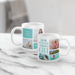 Cute Gigi Grandchildren Photo Collage Coffee Mug<br><div class="desc">Only the best moms get promoted to Gigi! Celebrate grandma with this sweet photo mug featuring the quote in handwritten style typography and seven photos of her grandchildren arranged in a collage layout. Personalize with a custom message (we love it with the grandkids' names) and the year for a perfect...</div>